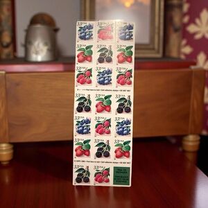 US Scott #3297b Booklet of 20 33 Cent Fruit Berries Stamps Unused